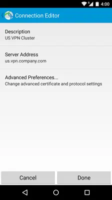 AnyConnect android App screenshot 2